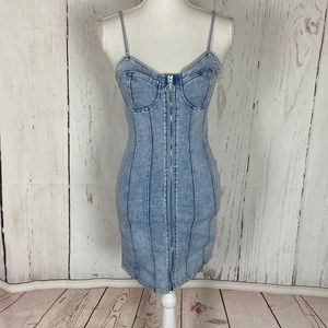 Mini denim dress